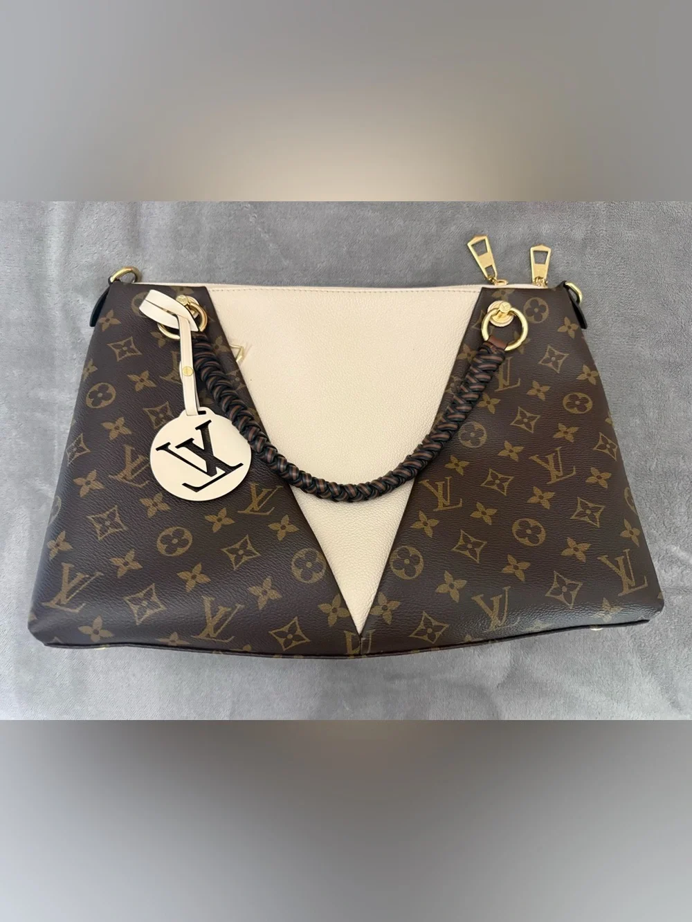 Louis Vuitton Monogram Tri-Panel Shoulder Tote - Brown & Cream
